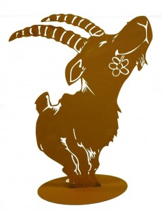 Steinbock + Murmeltier Deko  Lustiger Deko Steinbock Ferdinand, Höhe 38 cm Diese lustige Gartenfigur hat seinen Namen zurecht: F