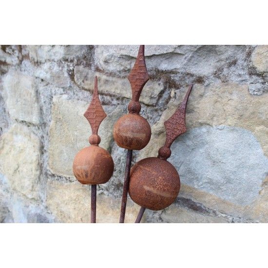 Rankhilfen und Kletterhilfen Rosenstab Kugel mit Lilienspitze - Höhe 150 cm Rankstab 
Höhe 150 cm