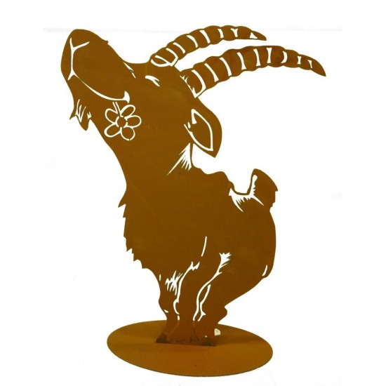 Steinbock + Murmeltier Deko  Lustiger Deko Steinbock Ferdinand, Höhe 38 cm Diese lustige Gartenfigur hat seinen Namen zurecht: F