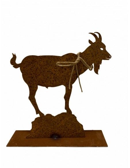 Start Edelrost Ziege mit Glocke 17 cm Breit - Klein mit Querstangen 

schöne Ziege inkl. Glocke auf 2 Querstangen als Standfüß