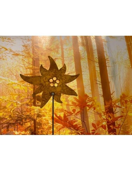 Start Edelrost Edelweiß mit Stab 25cm breit 

Gartenstecker mit Edelweiß in Rost
Breite 25 cm
Gesamtlänge inkl. Stab 122 cm
