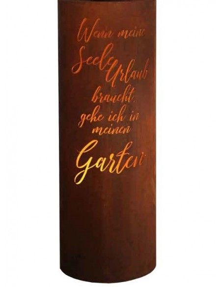 Skulpturen Rostsäulen und Stelen Wenn meine Seele Urlaub braucht, geh