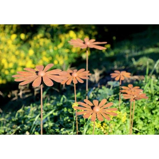 Blumenstecker Deko Margerite Mini Ø 12 cm , Höhe 60 cm - Blumen aus Metall Die Margerite aus Metall ist die richtige Deko für ei