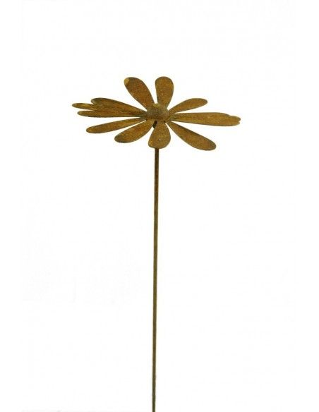 Blumenstecker Deko Margerite groß Ø 21 cm mit Kugel - Blumendeko für den Garten Ø 21 cm
