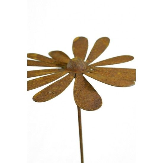 Blumenstecker Deko Margerite groß Ø 21 cm mit Kugel - Blumendeko für den Garten Ø 21 cm
