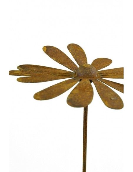 Blumenstecker Deko Margerite groß Ø 21 cm mit Kugel - Blumendeko für den Garten Ø 21 cm
