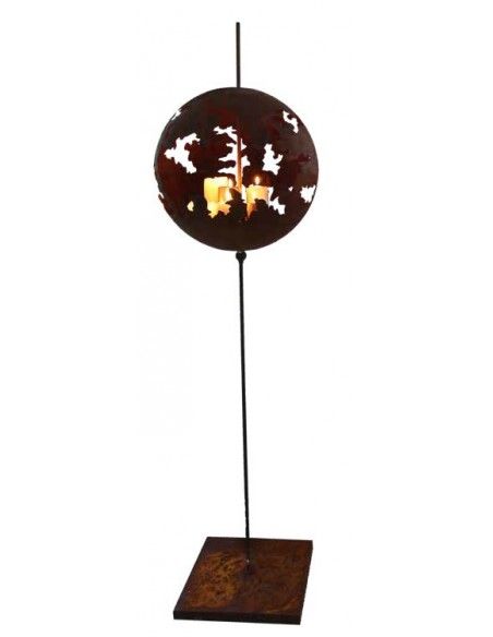 50 cm Dekokugeln in Rost Optik Risskugel Ø 50 cm  auf Podest mit Stab 
Kugel 50cm Durchmesser
Höhe 170cm
Podest 40cm x 40cm
