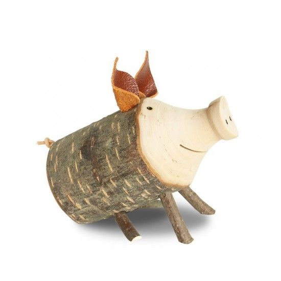 Holzdeko Schwein Gr. 3 - Frederik - sitzend ø 6 - 7 cm ø 6 - 7 cm
