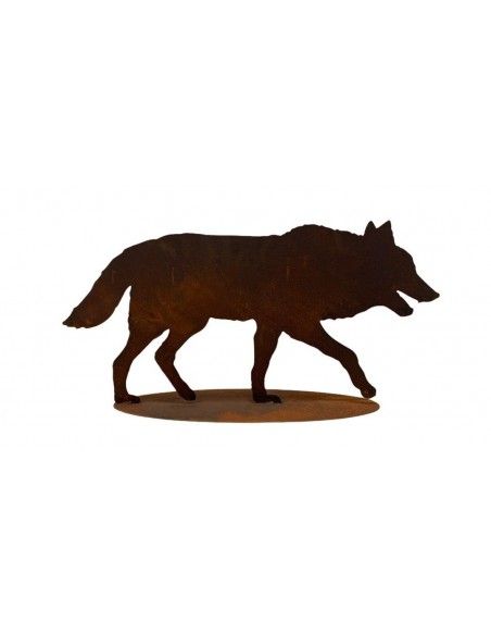 Fuchs und Wolf Böser Wolf - Gartenfigur 85 cm lang 
Der böse Wolf als Gartendeko Figur aus der Metall - Im Zusammenspiel mit un