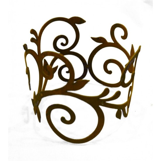 Weihnachtsdeko Aussen Edelrost Ornamentring für Vasen / Windlicht Ø 15 cm Höhe 13 cm Barock Deko Diese Ornamentringe machen sich