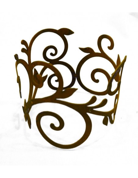 Weihnachtsdeko Aussen Edelrost Ornamentring für Vasen / Windlicht Ø 15 cm Höhe 13 cm Barock Deko Diese Ornamentringe machen sich