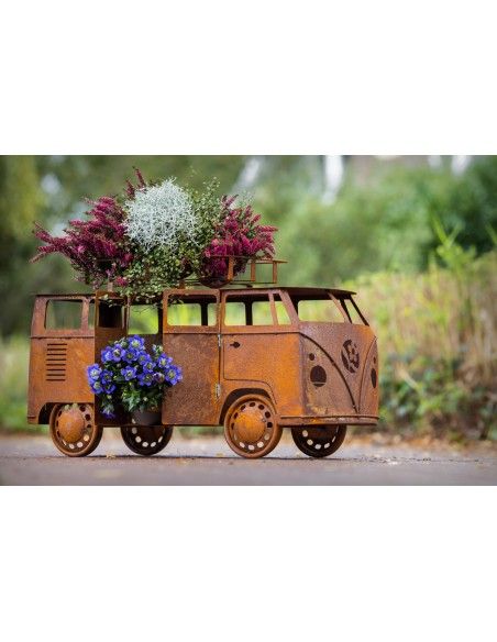 Gartendeko Rost VW Bulli 80 cm breit - Gartendeko Fahrzeug zum dekorieren und bepflanzen 
Nicht nur für Oldtimer Fans ist diese