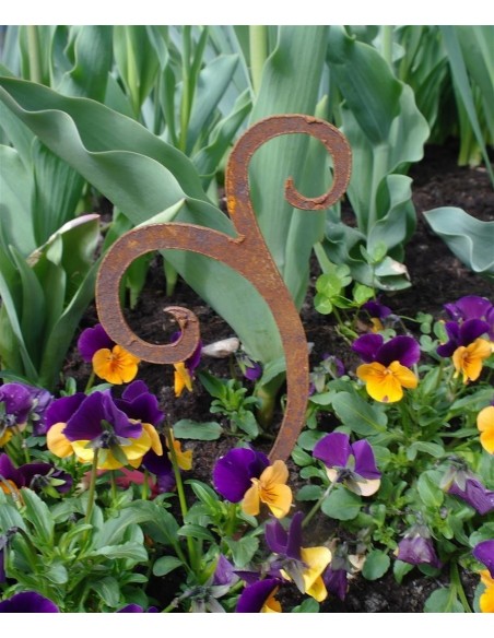 Edelrost Ornament Gartenstecker Swirl Höhe 30 cm Beetstecker Edelrost Ornament Gartenstecker Swirl Höhe 30 cm Beetstecker