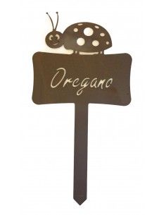 Kräuterstecker Kräuterstecker Oregano mit Marienkäfer -  Gesamthöhe 24cm 
Gesamthöhe inkl. Stecker 24 cm
Breite 13 cm
Höhe St