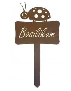 Kräuterstecker Kräuterstecker Basilikum mit Marienkäfer -  Gesamthöhe 24cm 
Gesamthöhe inkl. Stecker 24 cm
Breite 13 cm
Höhe