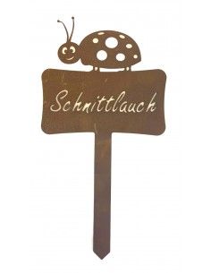 Kräuterstecker Kräuterstecker Schnittlauch mit Marienkäfer -  Gesamthöhe 24cm 
Gesamthöhe inkl. Stecker 24 cm
Breite 13 cm
Hö