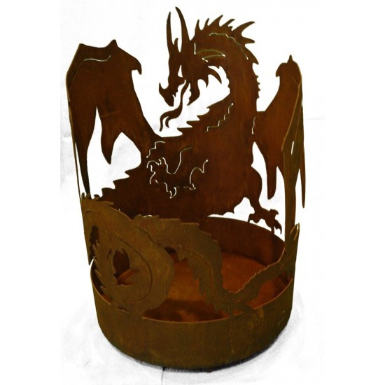 Motiv Feuerkörbe Drachen Feuerschale groß - Höhe 75 cm Die große Drachen Feuerschale für schöne Abendstunden mit Feuerschein

Hö