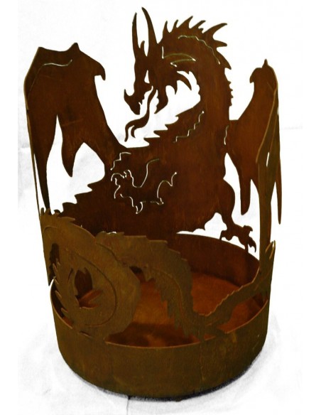 Motiv Feuerkörbe Drachen Feuerschale groß - Höhe 75 cm Die große Drachen Feuerschale für schöne Abendstunden mit Feuerschein

Hö