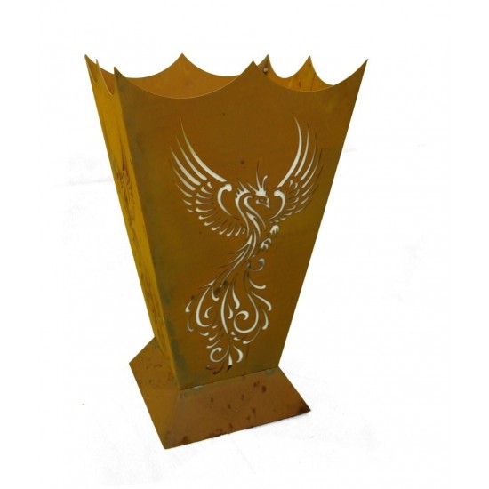 Hexen, Elfen, Drachen und Mystisches Feuerkorb Phönix 71 cm hoch 40 x  40 cm Phoenix Feuerstelle Ein Feuerkorb, der seinesgleich