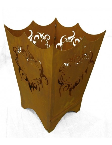 Feuerschalen Feuerkorb Flammenherz 60 CM hoch rechteckig 40 x 40m Höhe: 60 cm
Breite: 40 x 40 cm
eine eingebaute Schiebeplatte