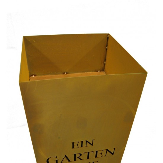 Rost Säule Gedicht "Ein Garten ohne Blumen ist wie ein Leben ohne Liebe -Säule Rost