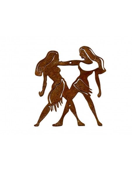 Sternzeichen  Rost Sternzeichen Zwilling zum Hängen - Höhe 15 cm Mit diesem Rostschild bekommen Sie einen wunderbaren, persönich