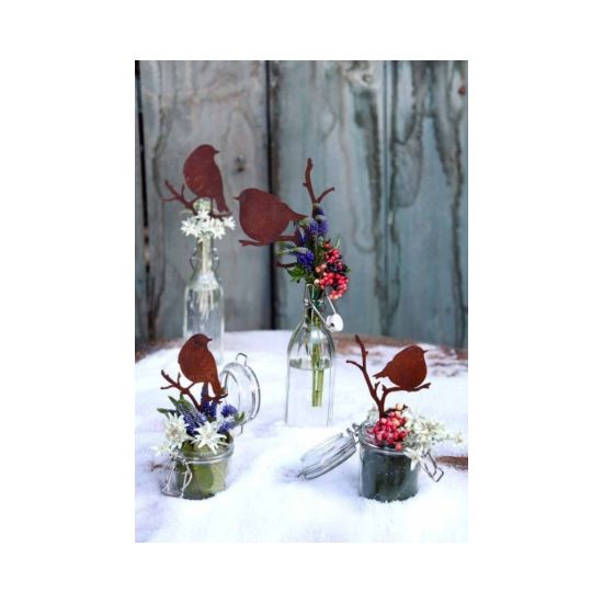 Vogel Deko Deko Vögelchen auf Ast - nach hinten schauend- Höhe 17 cm zum Stecken 
Süßes deko Vögelchen mit kurzem Stecker ist i