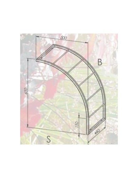 Rosenbögen und Rankhilfen Rost Rosenbogen classic, Bogen B Höhe 65 cm x Breite 50 cm x Tiefe 44 cm Bogen B 65 x 50 x 44 cm