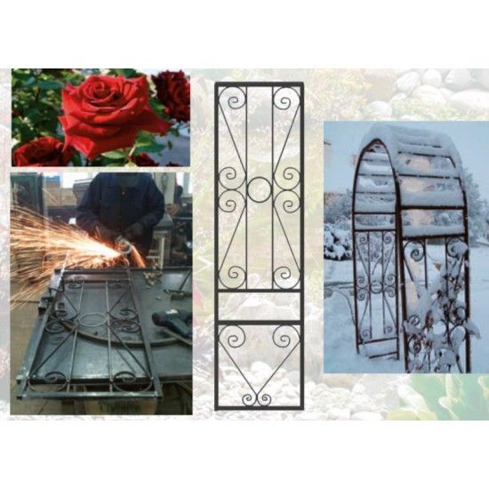 Rosenbögen und Rankhilfen Rost Rosenbogen classic Seitenteil A Höhe 160,5 cm x Breite 44 cm Seitenteil A 160,5 x 44 cm