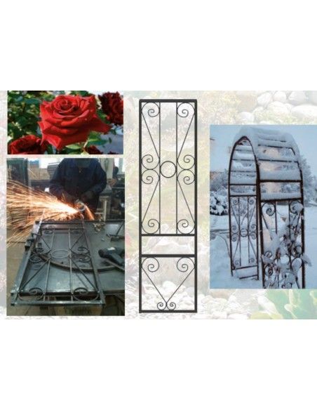 Rosenbögen und Rankhilfen Rost Rosenbogen classic Seitenteil A Höhe 160,5 cm x Breite 44 cm Seitenteil A 160,5 x 44 cm