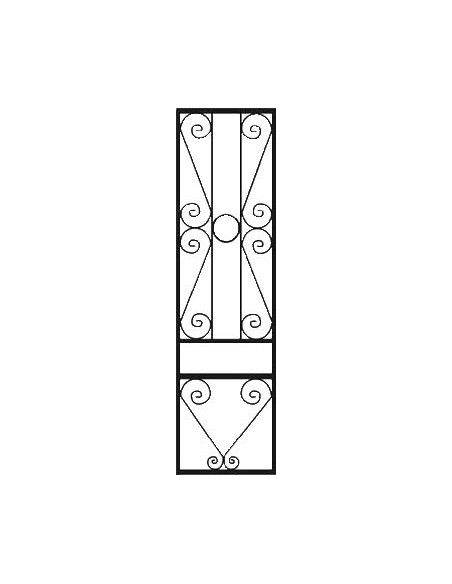 Rosenbögen und Rankhilfen Rost Rosenbogen classic Seitenteil A Höhe 160,5 cm x Breite 44 cm Seitenteil A 160,5 x 44 cm