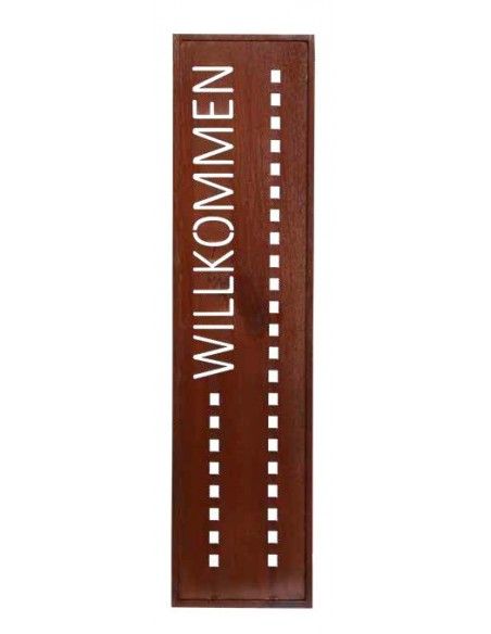 Schmaler Sichtschutz für Hängetöpfe - Willkommen