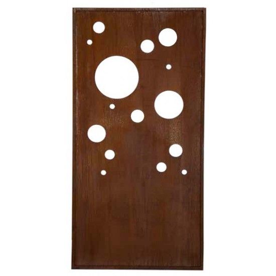 Sichtschutzwände und Paravents Sichtschutzwand mit Kreisausschnitten oben - Höhe 200 x 100 cm Sichtschutzwand mit Kreisausschnit