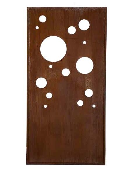 Sichtschutzwände und Paravents Sichtschutzwand mit Kreisausschnitten oben - Höhe 200 x 100 cm Sichtschutzwand mit Kreisausschnit