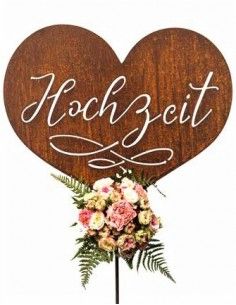 Liebesbeweise und Valentinstag Gartenstecker Hochzeit Höhe 157 cm Produktdetails:
Höhe des Herzes: 37 cm
Breite des Herzes: