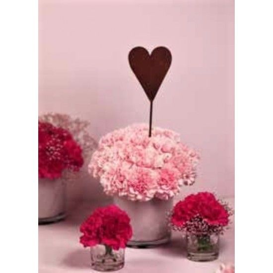 Start Mini Herz auf Stab Höhe 8 cm