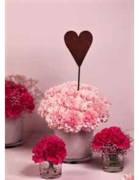 Start Mini Herz auf Stab Höhe 8 cm  Start Mini Herz auf Stab Höhe 8 cm