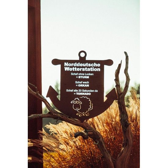 Lustige Norddeutsche Wetterstation zum Hängen - Höhe 65 cm