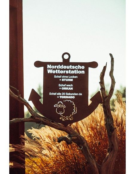 Lustige Norddeutsche Wetterstation zum Hängen - Höhe 65 cm