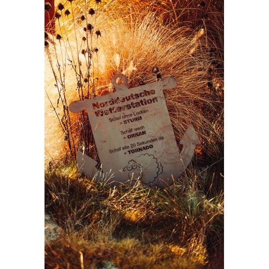 Lustige Norddeutsche Wetterstation zum Hängen - Höhe 65 cm