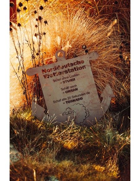 Lustige Norddeutsche Wetterstation zum Hängen - Höhe 65 cm