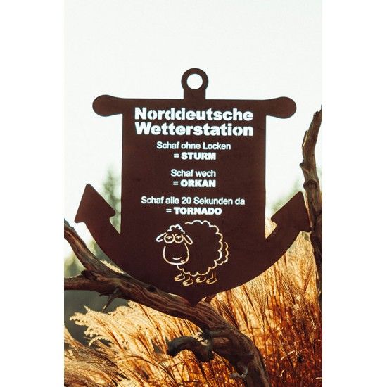 Lustige Norddeutsche Wetterstation zum Hängen - Höhe 65 cm