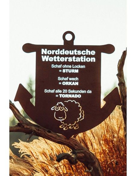 Lustige Norddeutsche Wetterstation zum Hängen - Höhe 65 cm