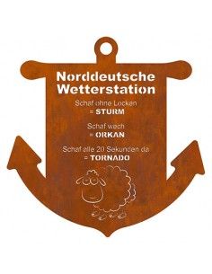Lustige Norddeutsche Wetterstation zum Hängen - Höhe 65 cm