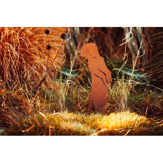 Erdmännchen Sepp aus Metall - Höhe 33 cm