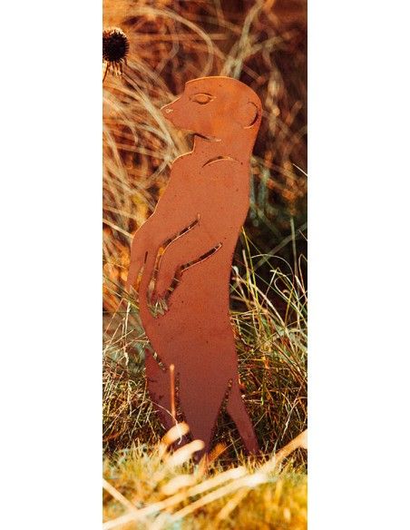 Erdmännchen Xaver aus Metall - Höhe 33 cm