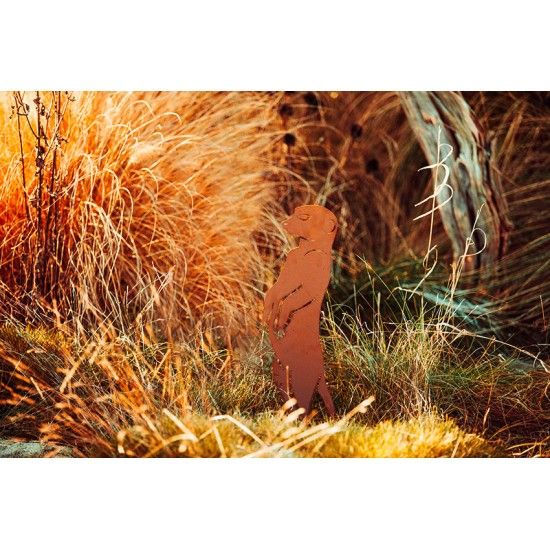 Erdmännchen Xaver aus Metall - Höhe 33 cm