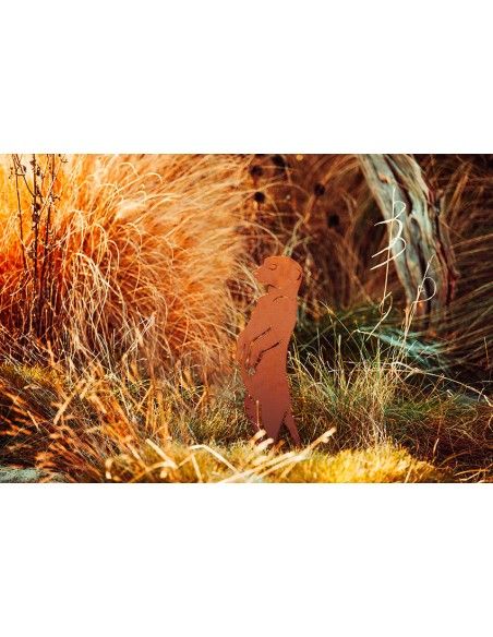 Erdmännchen Xaver aus Metall - Höhe 33 cm