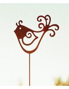 Gartenstecker Vögelchen aus Metall - Höhe 22 cm