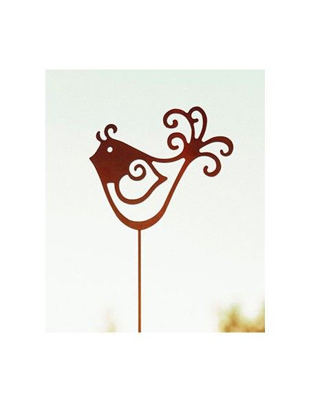 Gartenstecker Vögelchen aus Metall - Höhe 22 cm